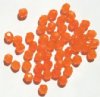 50 6mm Faceted Opal Orange Firepolish Beads